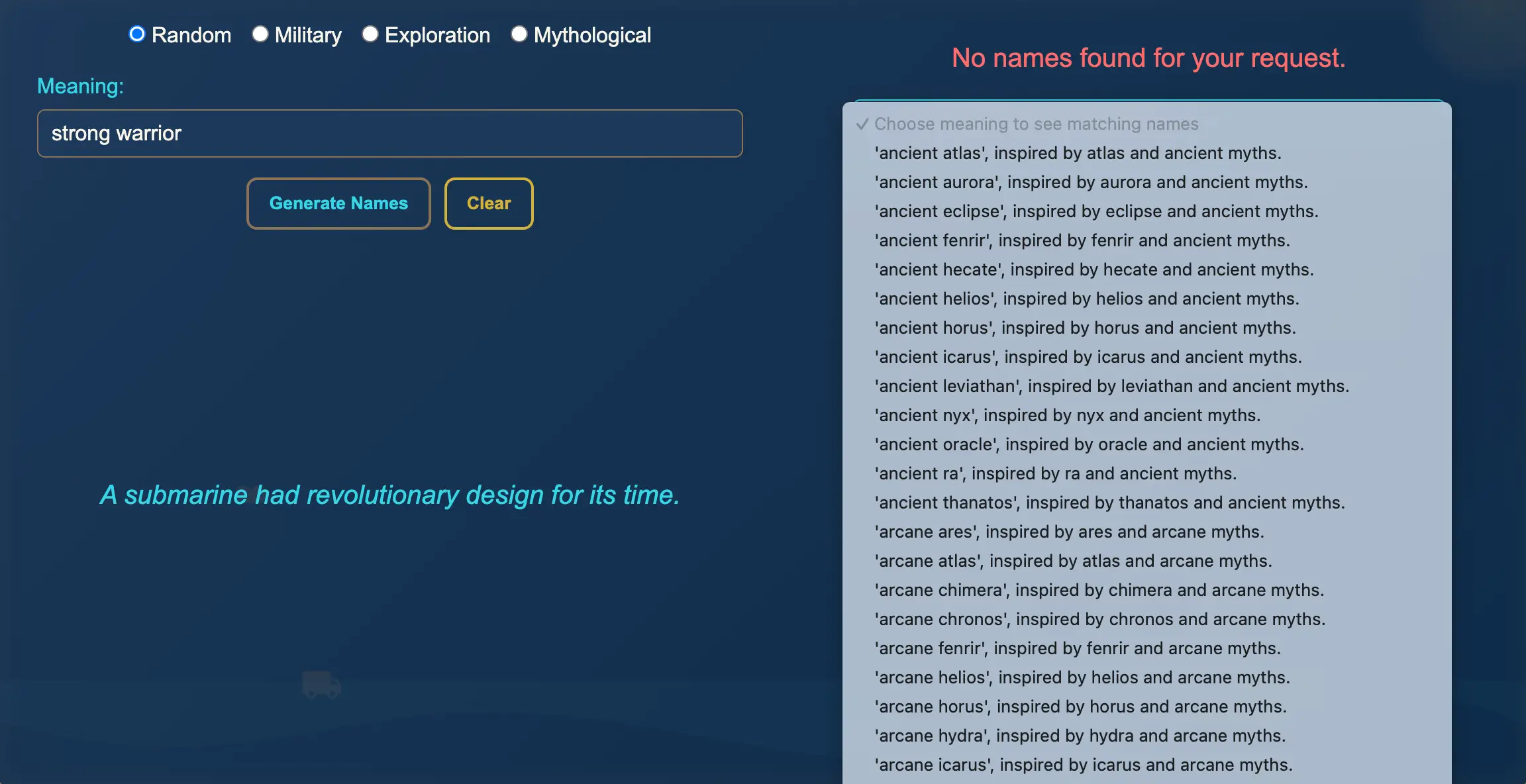 Alternative Ship Name Suggestions